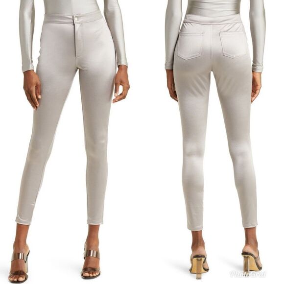 Revolve SKIMS Disco Pants in Gray Silver - Picture 1 of 12